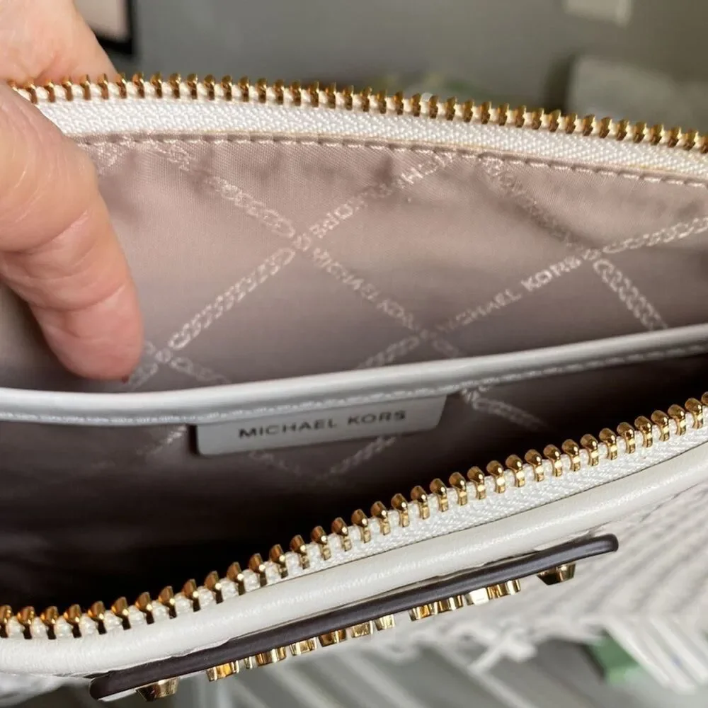 Michael Kors Jet Set  Large Woven leather Clutch